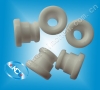 Ceramic eyelet guide with groove
